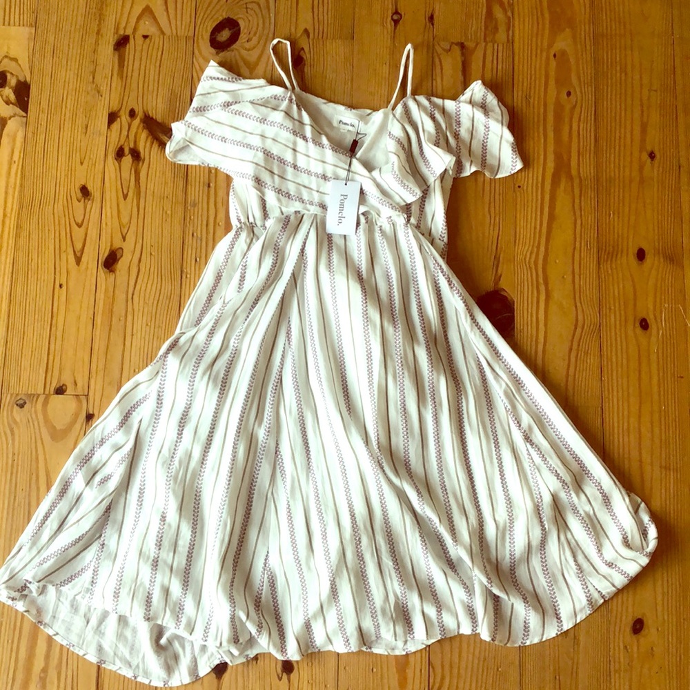 Whimsical boho Pomelo off the shoulder dress!